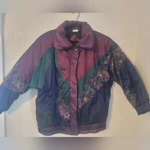 Vintage British Mist Colorblock Tapestry Oversized Coat Jacket Large, Size Large